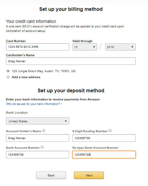 Amazon Seller Registration