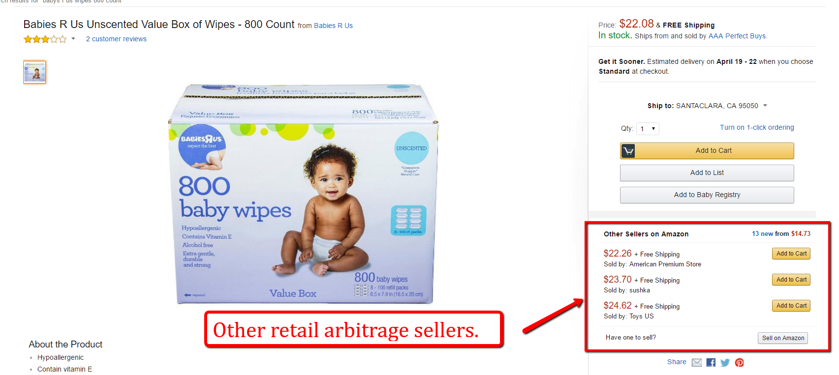retail arbitrage baby diapers