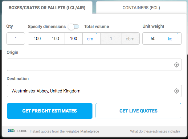 freight rate calculator