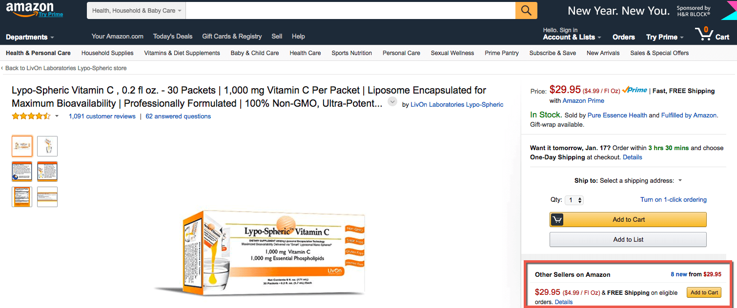 how many sellers are competing