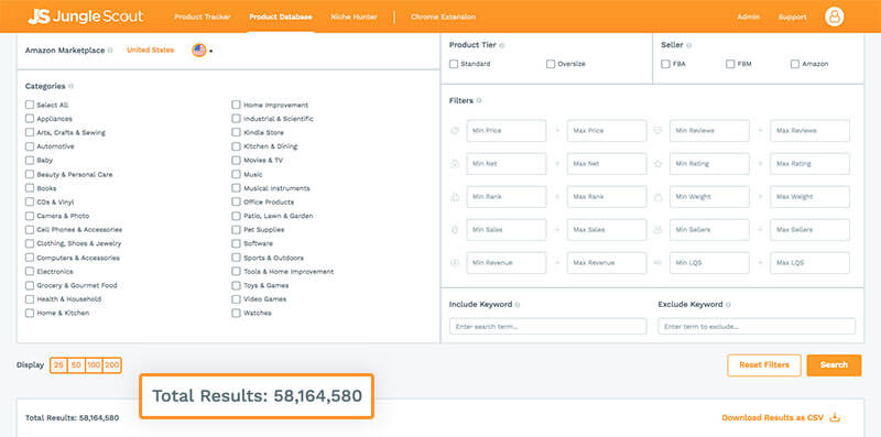 Jungle Scout's product database - how it works