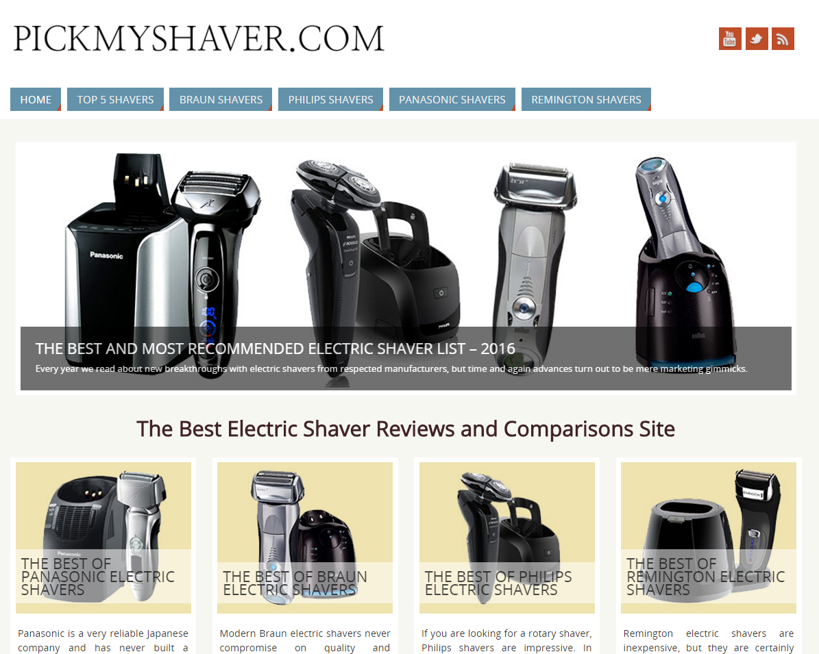 pick_my_shaver_niche website homepage