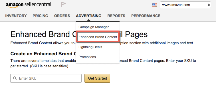 amazon enhanced brand content in seller central