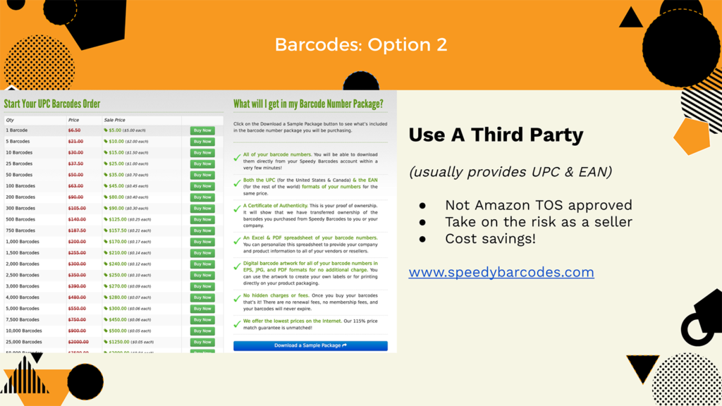 Third party barcodes