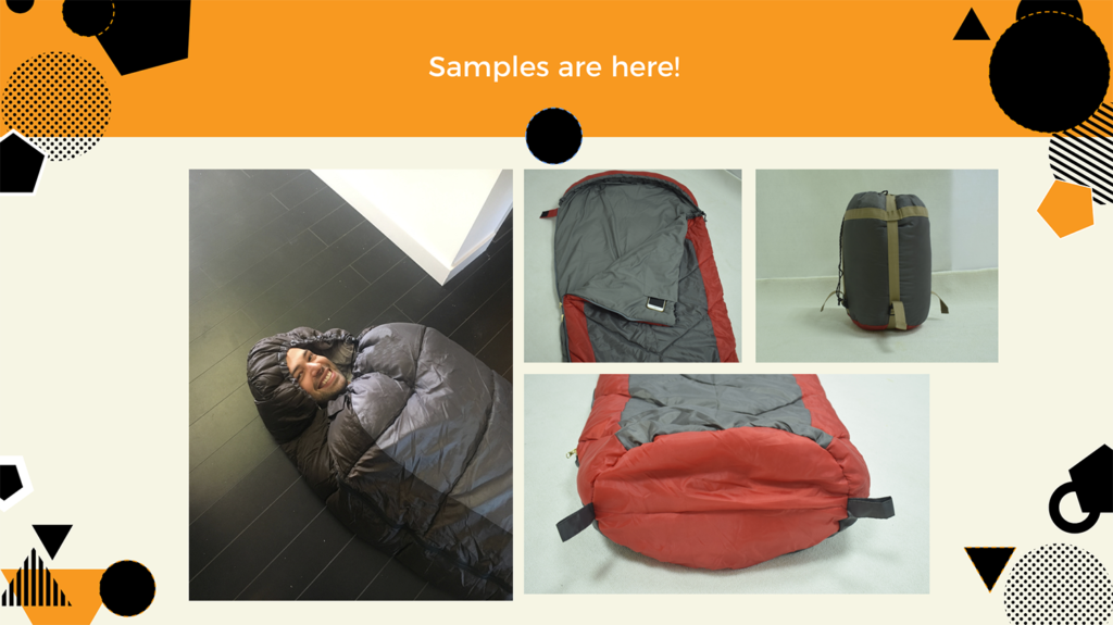 Jungle sleeping bag samples