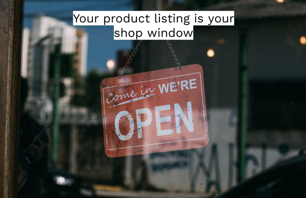 amazon product listing shop window